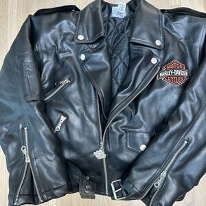 Harley Davidson Faux Leather Motorcycle Jacket KIDS Size M